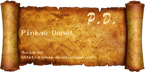 Pinkas Donát névjegykártya